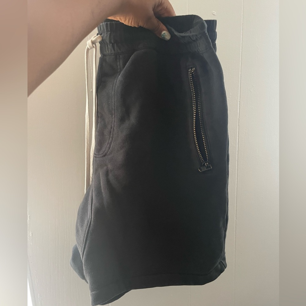 Essentials Black Shorts with Label Detail